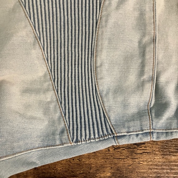 balmain blue biker spray jeans in 151 lt blue 34 M - Picture 4 of 14